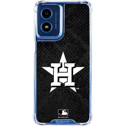 MLB Houston Astros Dark Wash Moto G 5G (2024) Clear Case